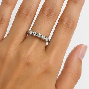 Sparkling Silver Women's Eternity Ring